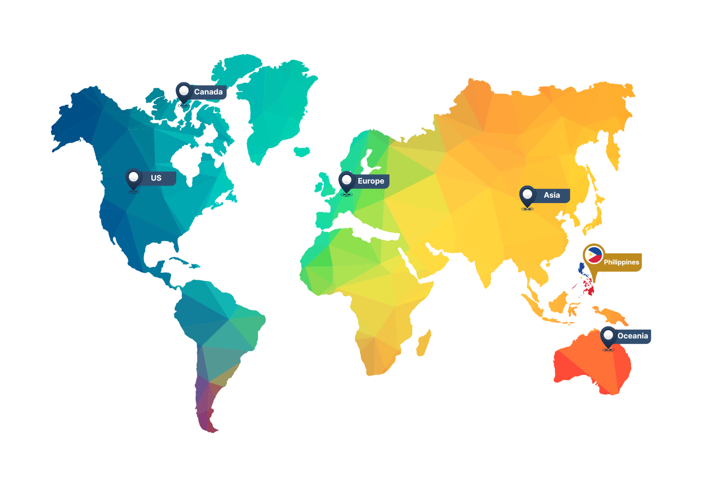 Servicing Locations Map